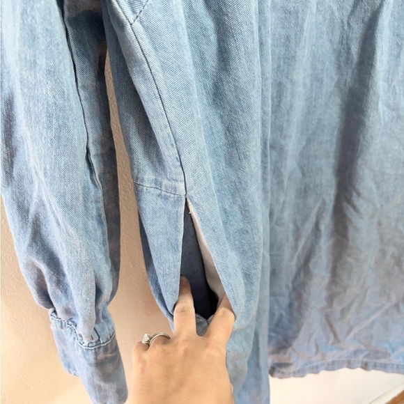 Rachel Comey mock neck long sleeve denim chambray midi dress size 4 - Picture 3 of 8